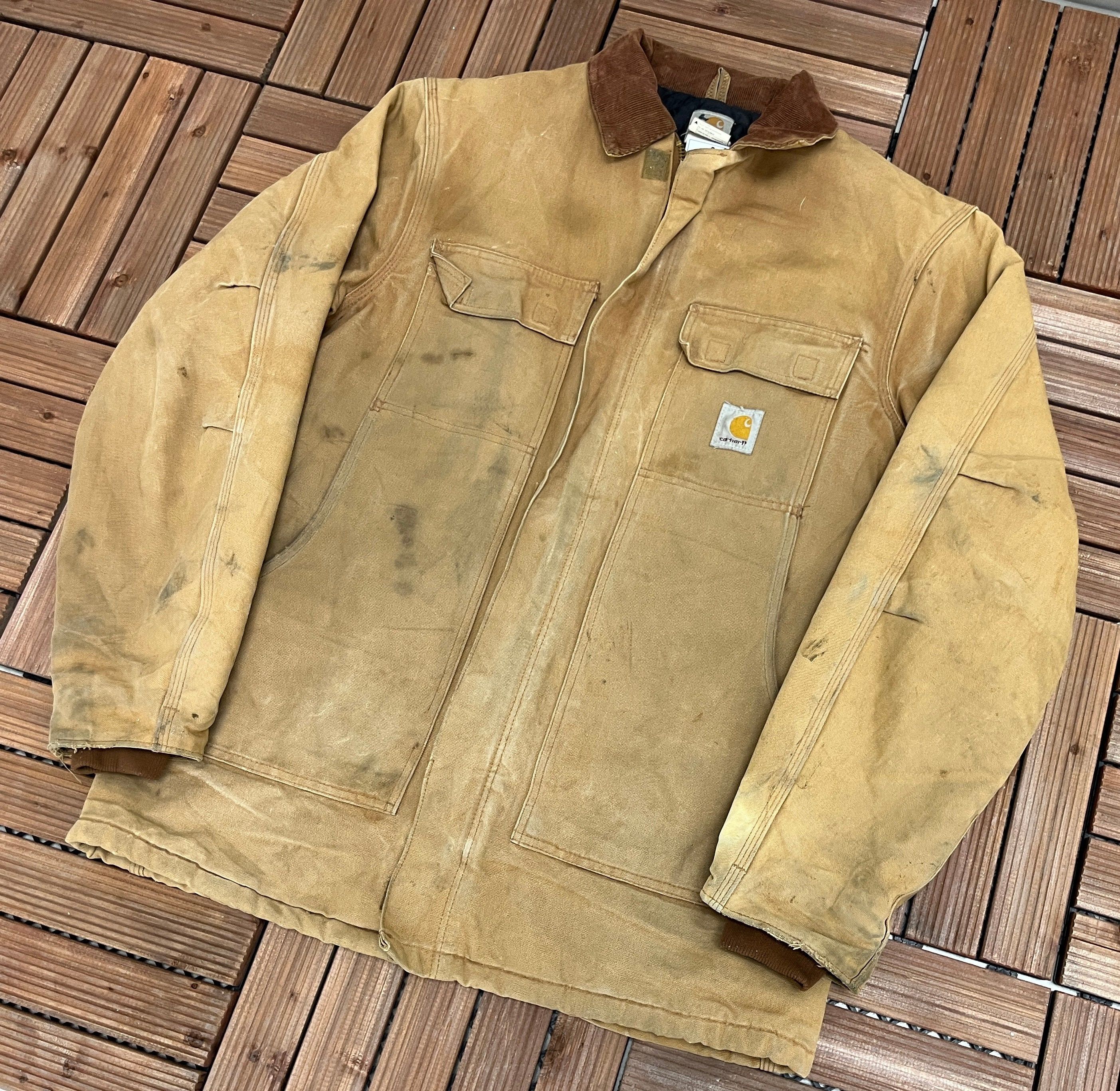 Carhartt Carhartt Traditional Vintage Brown Distressed Jacket Size US L / EU 52-54 / 3 - 3 Thumbnail