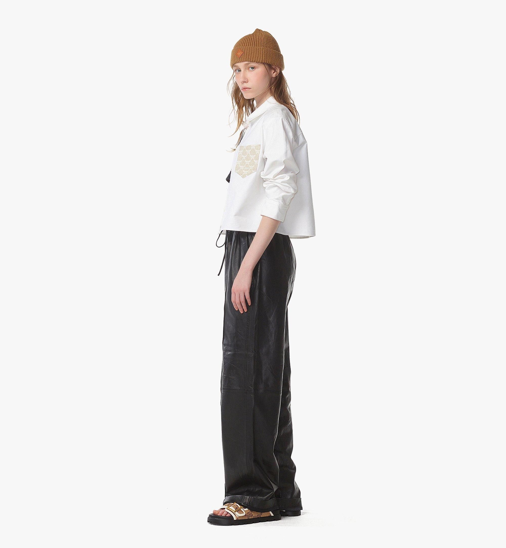 MCM o1mt1gz0725 Cropped Oxford Shirt in White Size XL / US 12-14 / IT 48-50 - 4 Thumbnail