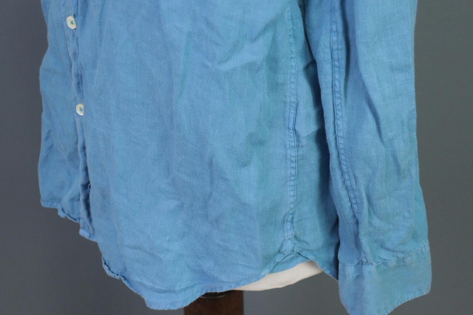 120% Lino 120% Lino Medium Fit Blue Linen Tunic Top Shirt Size M Size M / US 6-8 / IT 42-44 - 10 Thumbnail
