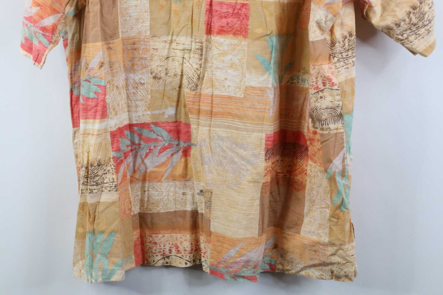 Vintage Vintage 90s Streetwear Block Leaf Luau Hawaiian Button Shirt Size US XL / EU 56 / 4 - 11 Thumbnail