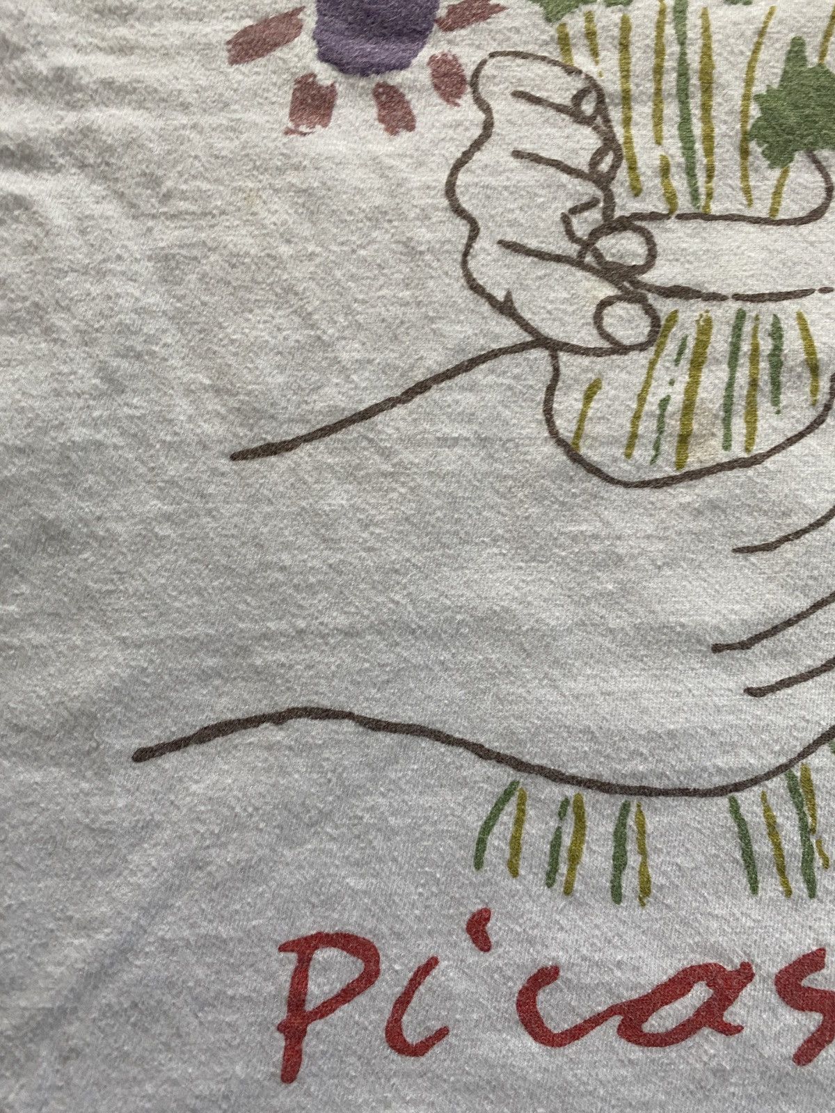 Hanes × Vintage Vintage 80’s Picasso Bouquet of Peace Single Stitch Tee Size US M / EU 48-50 / 2 - 7 Thumbnail