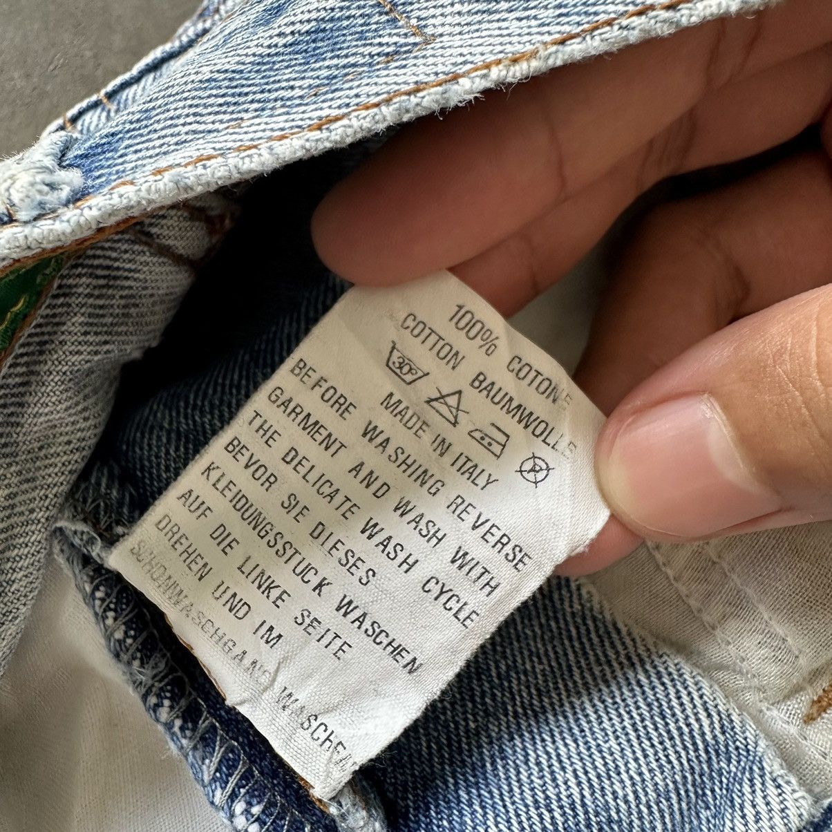 MCM Vintage MCM Distressed Denim Faded Jean Pant W27 Size US 27 - 9 Thumbnail