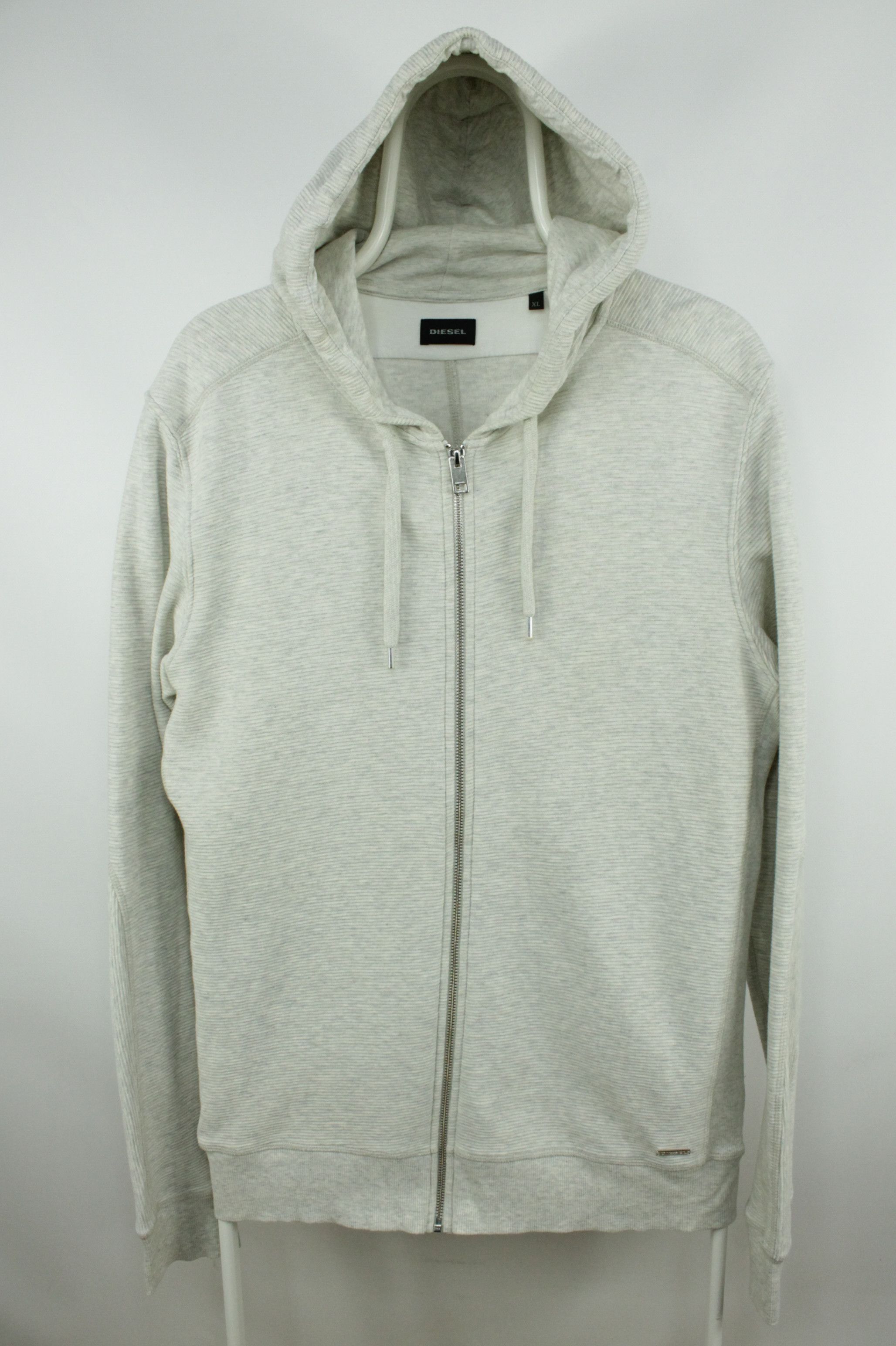 Diesel Diesel Full Zip Gray Melange Cotton Hoodies Sweatshirt Size US XL / EU 56 / 4 - 1 Thumbnail