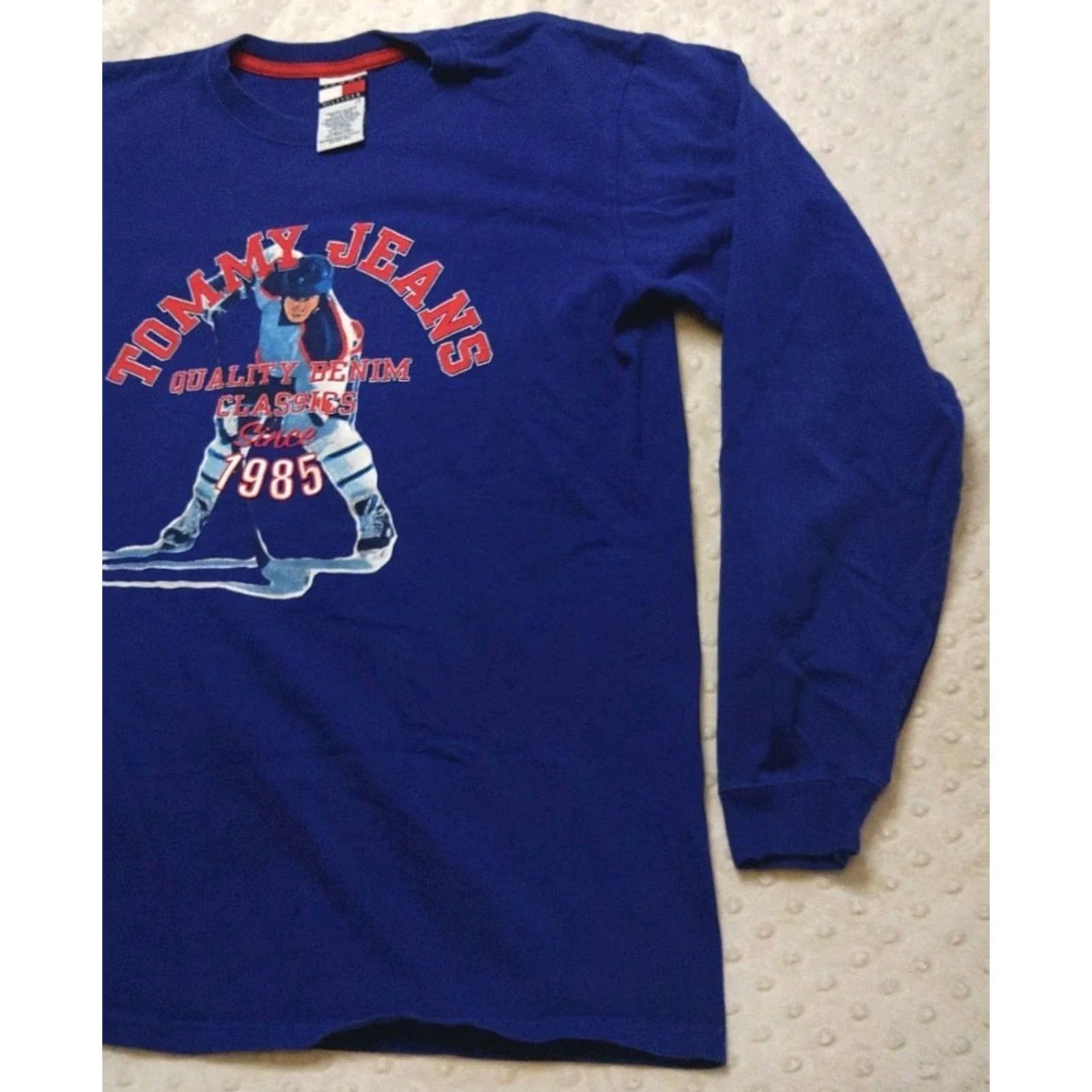 Tommy Hilfiger Tommy Hilfiger Jeans Shirt Mens Large Long Sleeve Tee Hockey Graphic Y2K Vintage Size US L / EU 52-54 / 3 - 2 Thumbnail