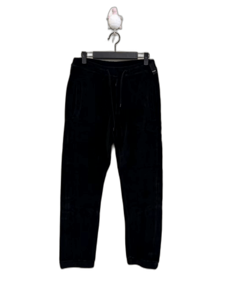 Fendi Fendi Black Velvet Logo Print Pants Size US 34 / EU 50 - 1 Thumbnail
