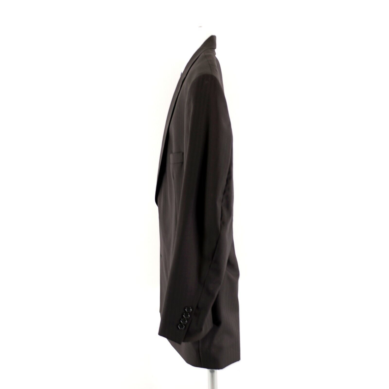 Jos. A. Bank Jos A Bank Signature Black Wool Herringbone 2 Button Suit Ja Size 48L - 6 Thumbnail
