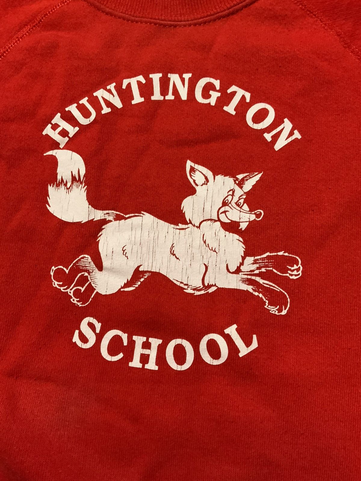 Vintage Vintage 80s Bassett Walker Huntington School Fox Sweatshirt Size US XL / EU 56 / 4 - 5 Thumbnail