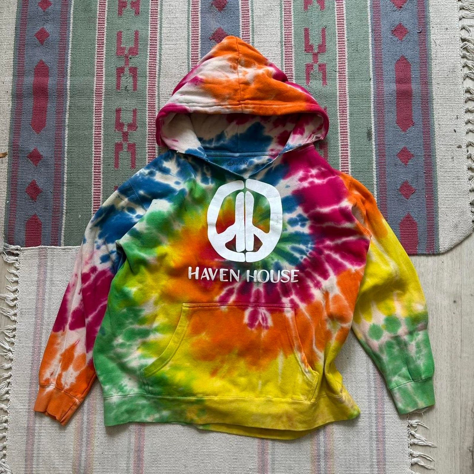 Other Haven House Los Angeles Tie Dye Peace Sweatshirt Hoodie Size US L / EU 52-54 / 3 - 3 Thumbnail