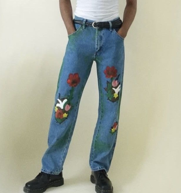 Wrangler Hand paint floral jeans Size US 32 / EU 48 - 7 Thumbnail