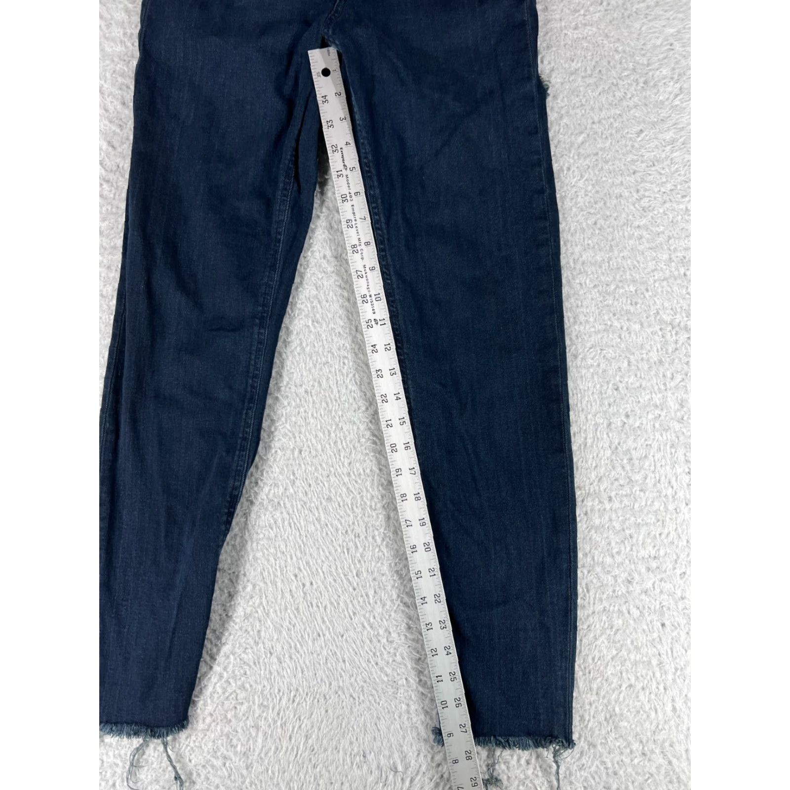 Asos ASOS Jeans Womens High Rise Skinny 2 Jeans Dark Wash Cotton Denim Blue 5-Pocket Stretch Rise 10+ In Inseam 27in Womens Jeans ASOS Size 26" / US 2 / IT 38 - 7 Thumbnail