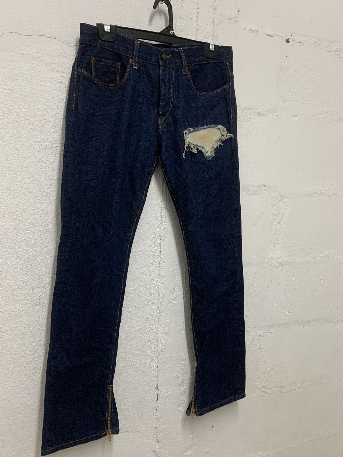Japanese Brand × Jean Punk ripped zipper leg denim Size 30" / US 8 / IT 44 - 2 Thumbnail
