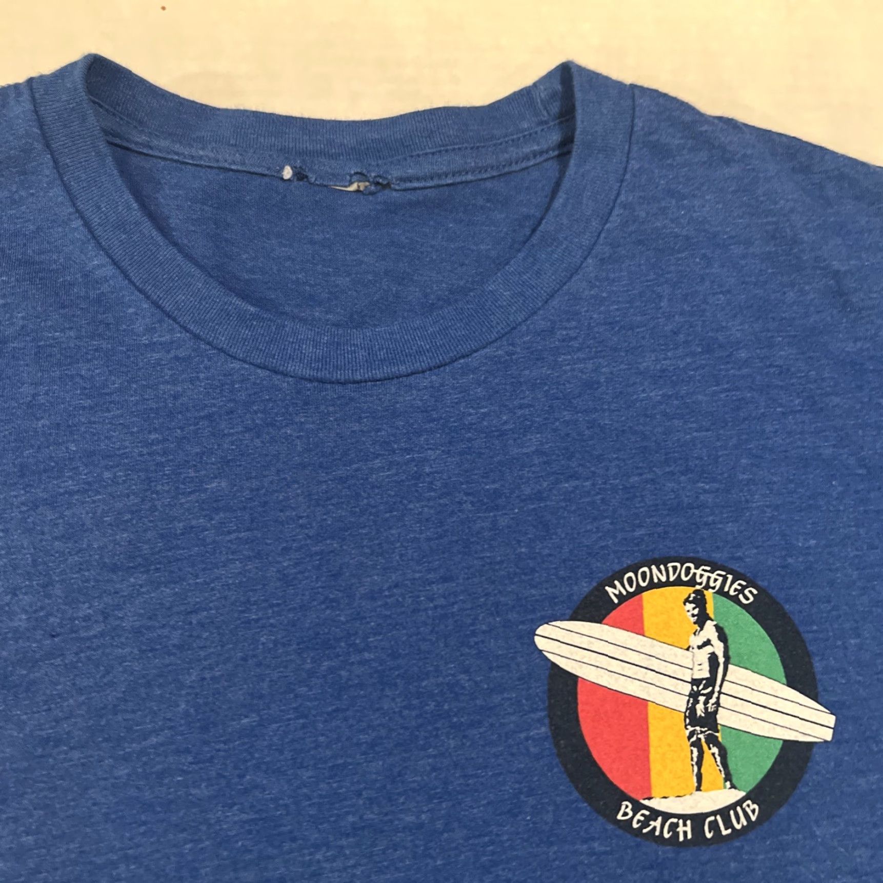 Vintage VINTAGE Moondoggies Beach Club Gidget Surfing Movie Surfer Shirt XL Blue Men Size US XL / EU 56 / 4 - 2 Thumbnail