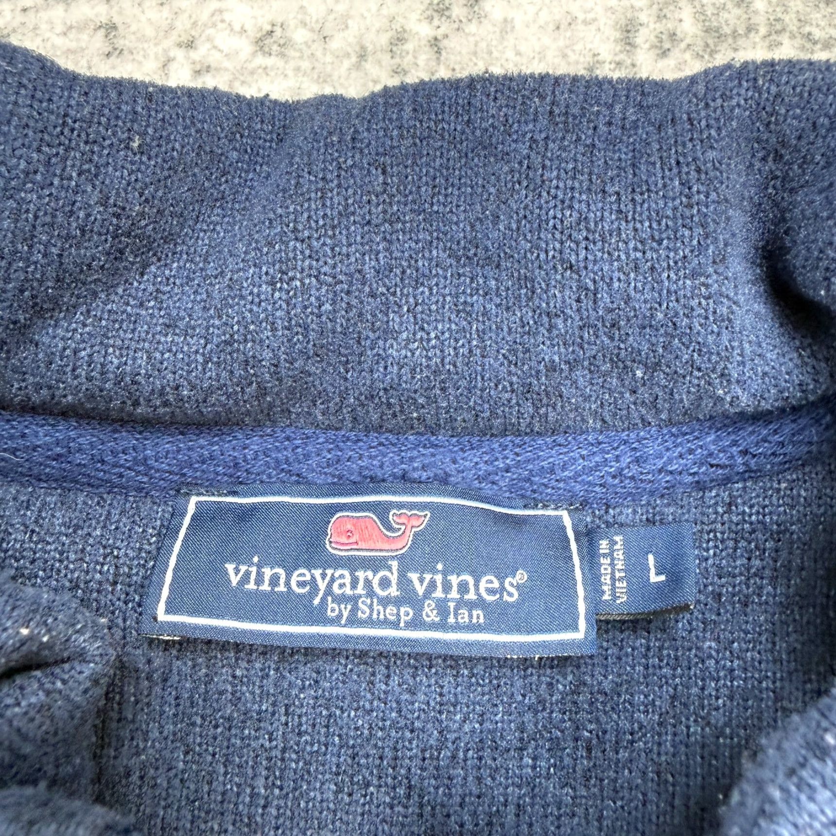 Vineyard Vines Vineyard Vines Sweater Mens Large Navy 1/4 Zip Knit Pullover Mock Neck long sleeve Casual Color: Blue Polyester Knit 30 day returns Mens Size US L / EU 52-54 / 3 - 6 Thumbnail