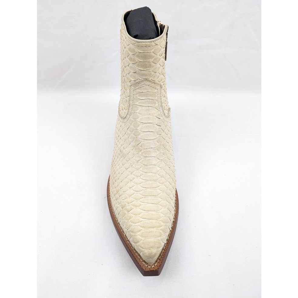 Saint Laurent Paris o1rshd1 Lukas 40 Zip Boots in Cream Size US 9 / EU 42 - 6 Thumbnail