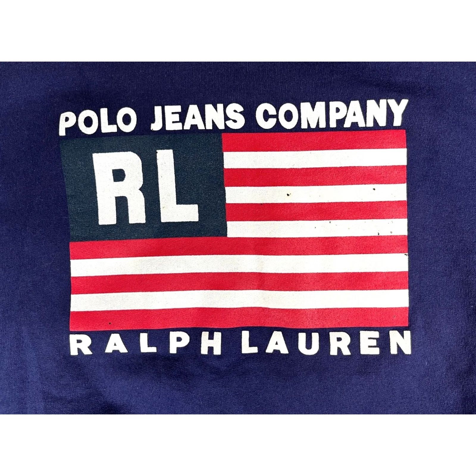 Vintage Vintage Polo Shirt Men's Navy Blue Large American Flag Shirt Classic Fit Size US L / EU 52-54 / 3 - 5 Thumbnail