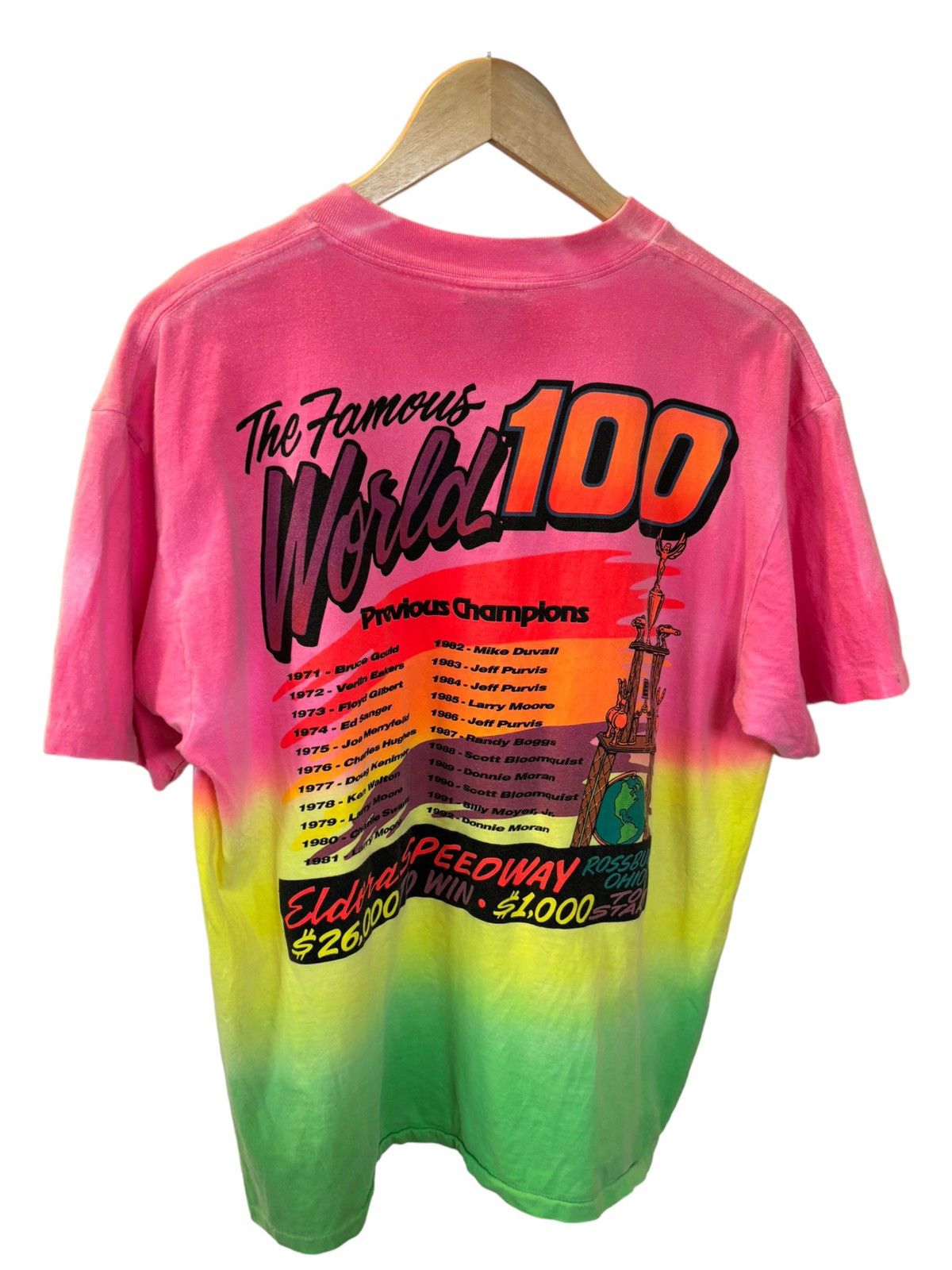 Vintage Vintage 1993 World 100 Eldorado Speedway Racing T-Shirt Size US L / EU 52-54 / 3 - 7 Thumbnail