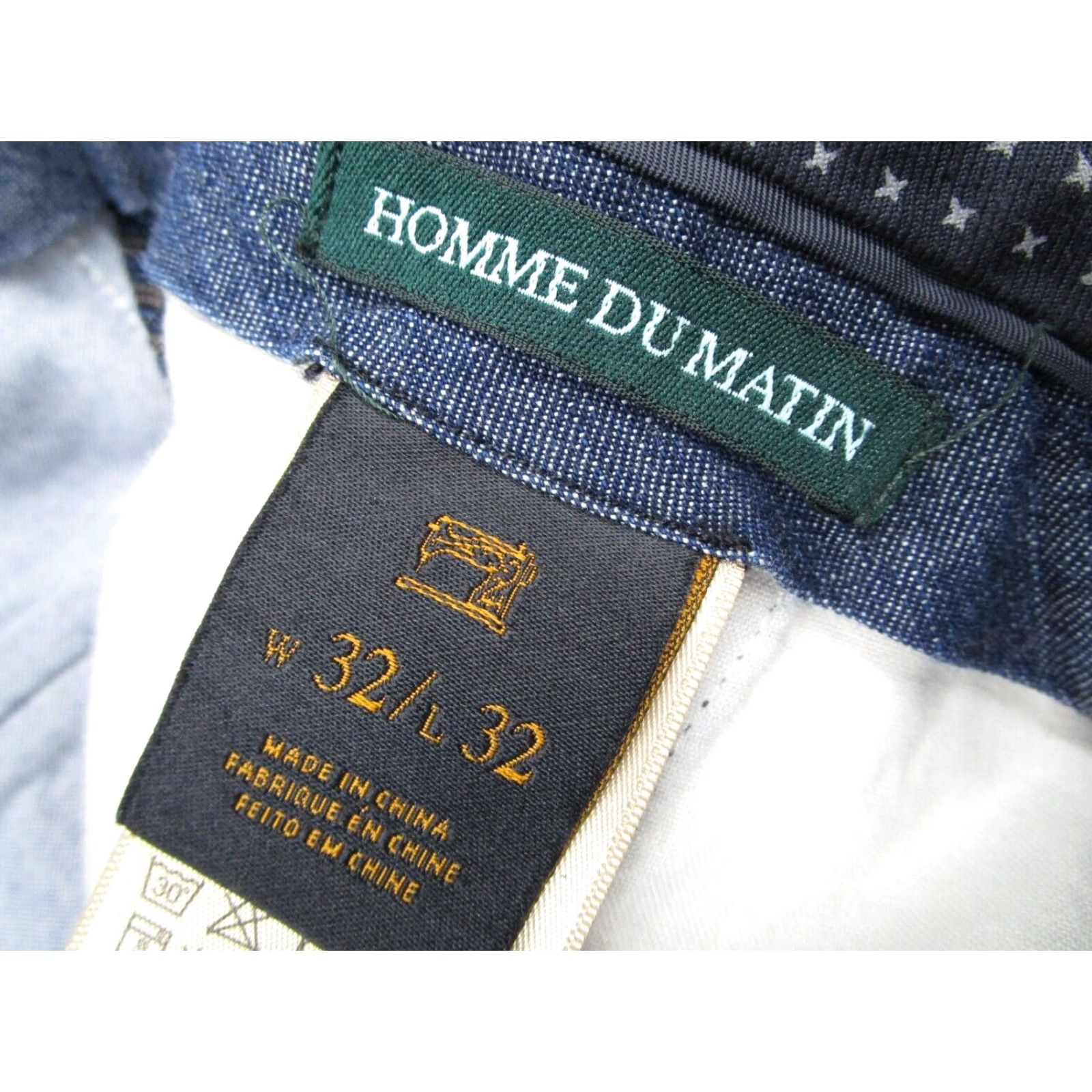 Scotch & Soda Scotch & Soda Mens Blue Slim Patterned Chino Pants 32x32 Cotton Blend Tapered Size US 32 / EU 48 - 5 Thumbnail