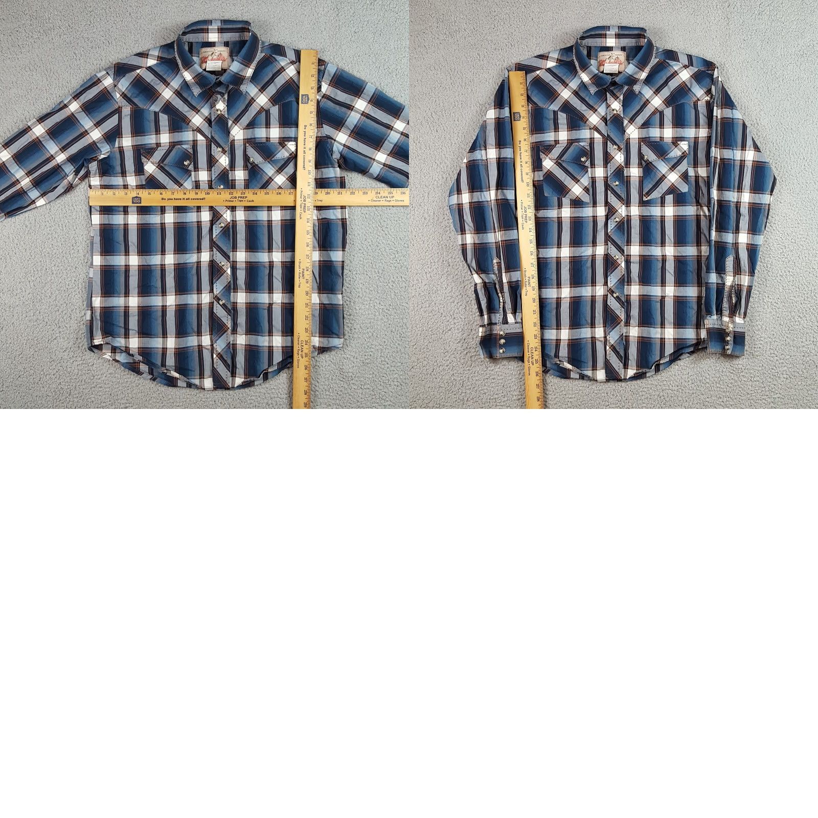 Wrangler VINTAGE Wrangler Western Button-Up Shirt Adult Large Blue Plaid Pearl Snap Cowboy WRANGLER 90s Workwear Mens Size US L / EU 52-54 / 3 - 8 Thumbnail
