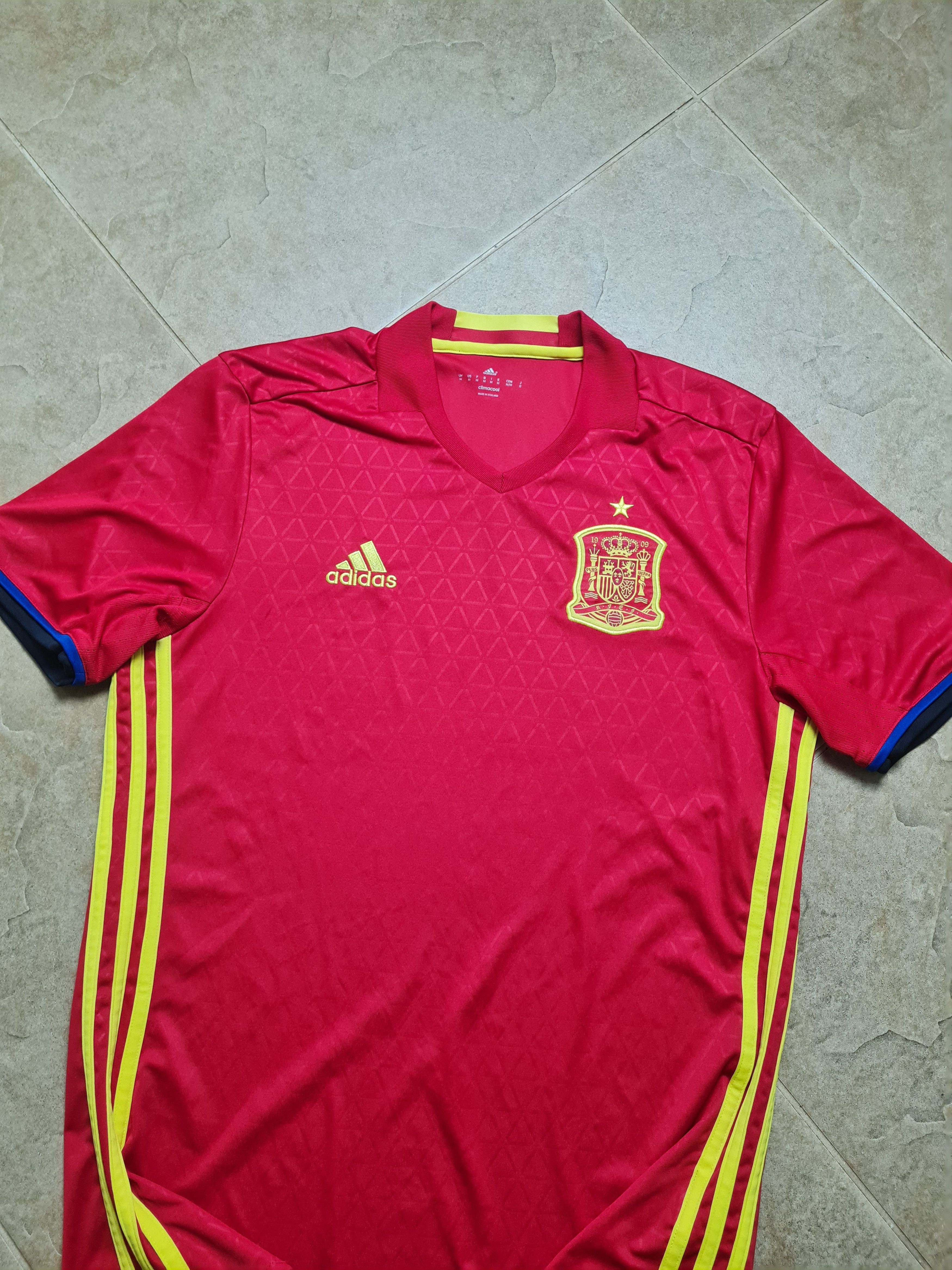 Adidas JERSEY SPAIN 2016-17 HOME SHIRT ADIDAS AI4411 SHIRT SOCCER Size US M / EU 48-50 / 2 - 3 Thumbnail