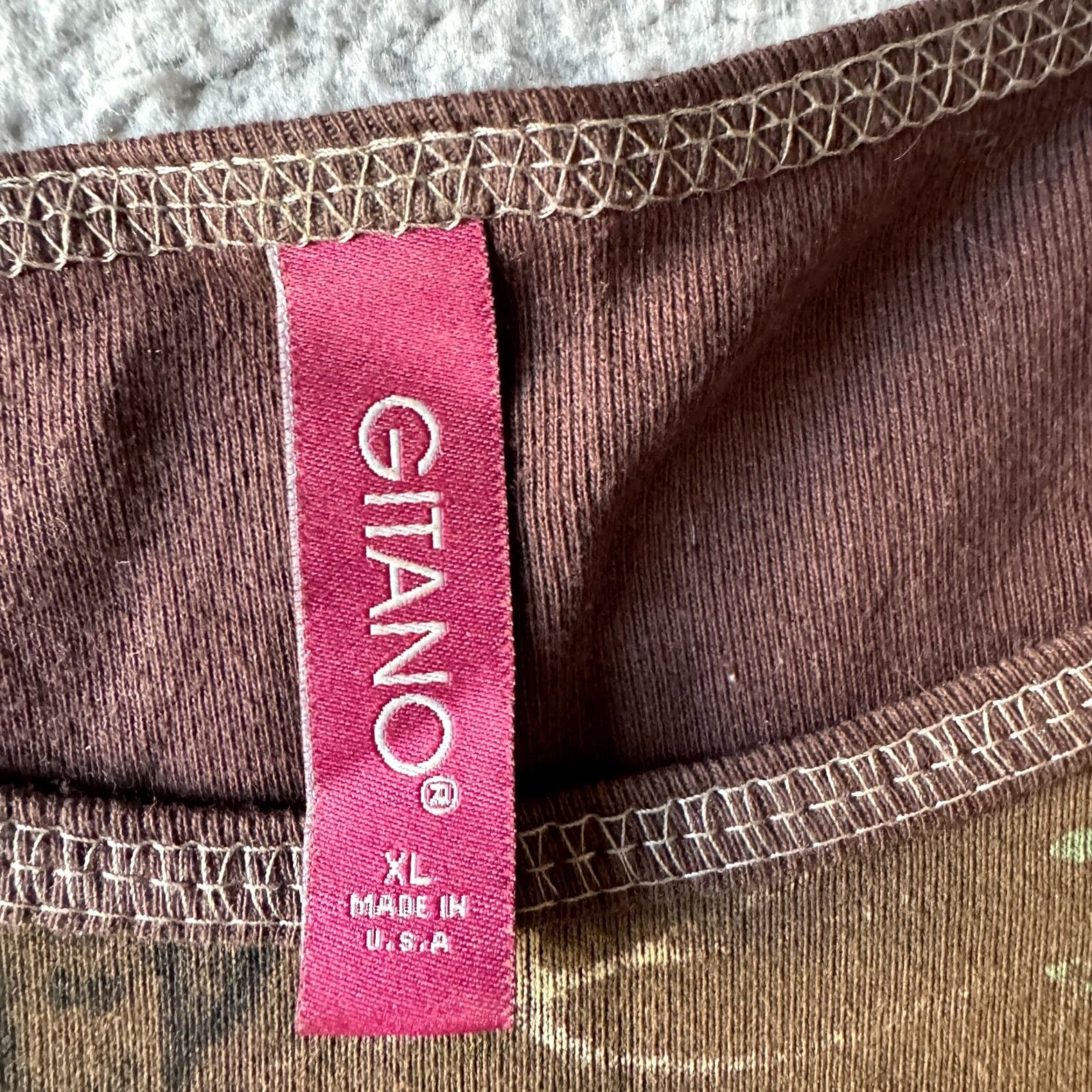 Vintage VINTAGE Gitano Top Womens XL Brown Floral Graphic Tee T Shirt USA 90s Size XL / US 12-14 / IT 48-50 - 3 Thumbnail