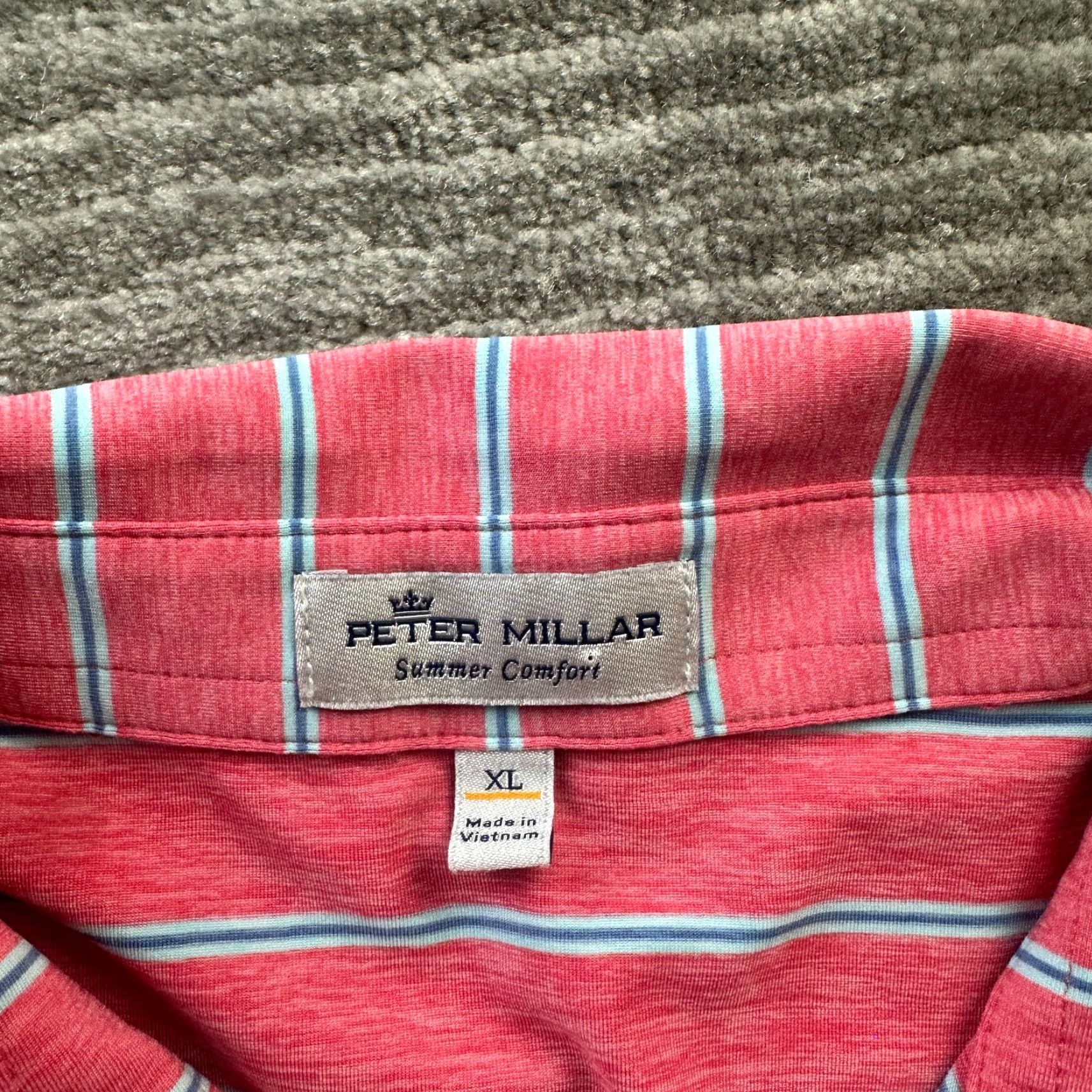Peter Millar Peter Millar Polo Shirt Mens XL Pink Blue Golf Summer Comfort Size US XL / EU 56 / 4 - 5 Thumbnail