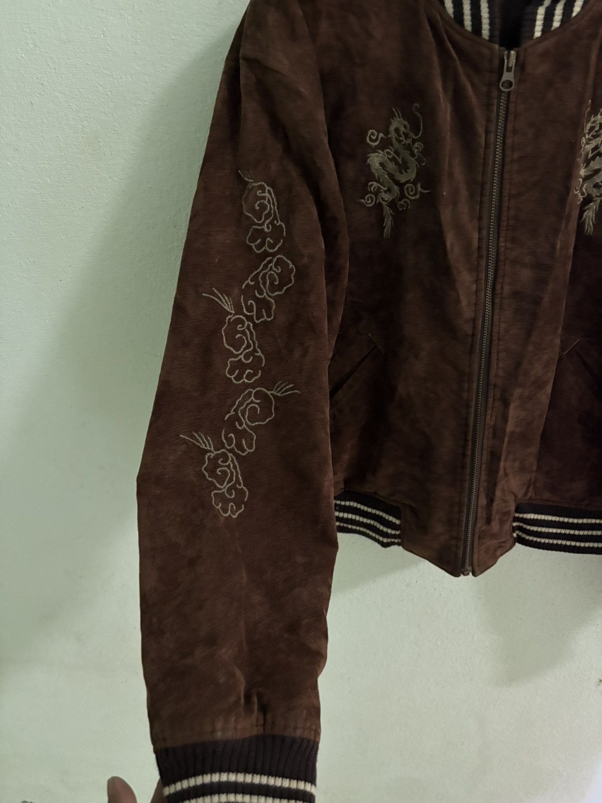 Japanese Brand × Vintage Vintage Japanese Dragon Sukajan Velvet Souvenir Jacket Size US S / EU 44-46 / 1 - 2 Thumbnail