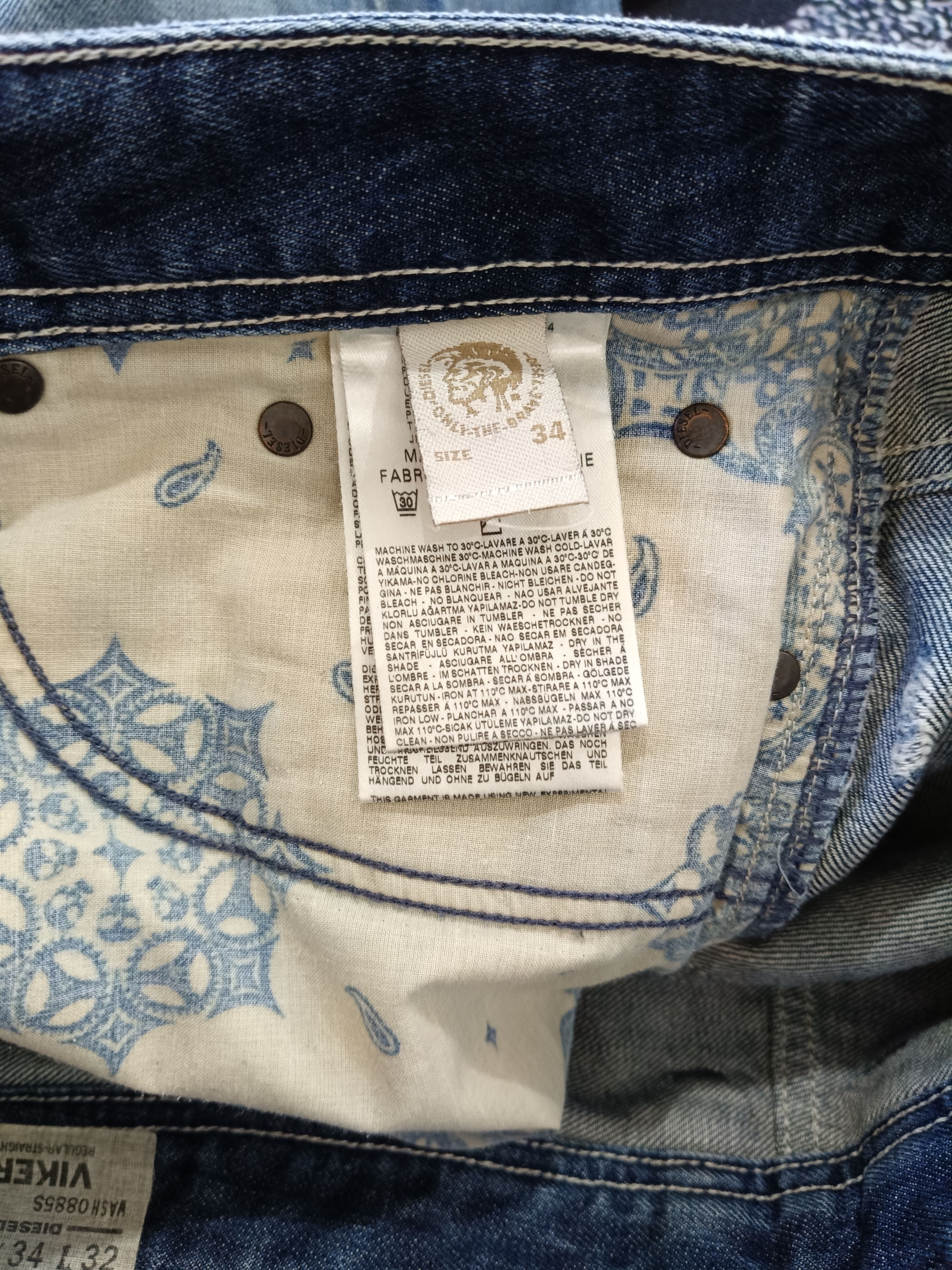 Diesel Diesel VIKER Regular Straight Blue Jeans Size US 36 / EU 52 - 13 Thumbnail