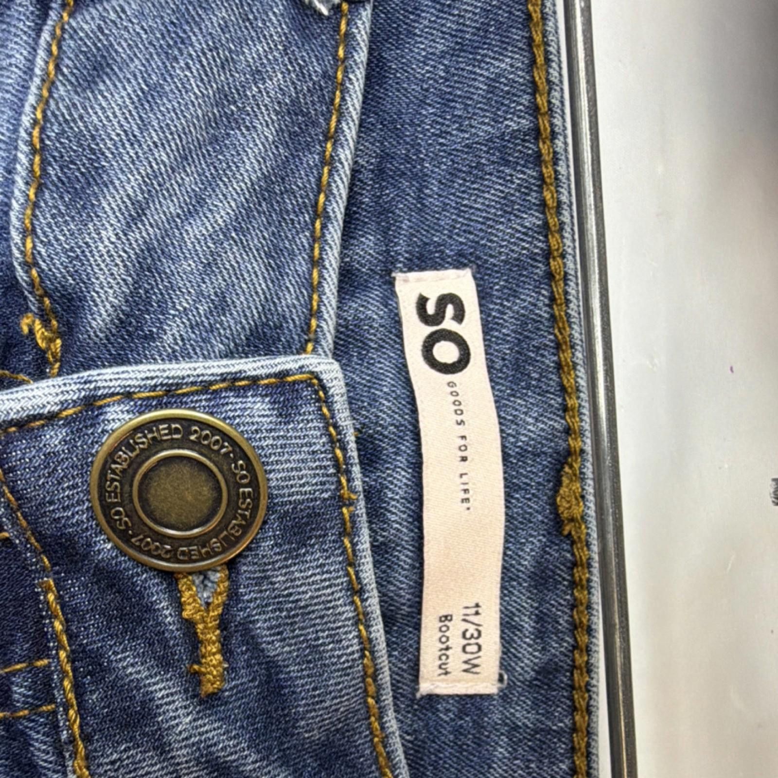 Anti Social Social Club SO Bootcut Blue Denim Jeans Medium Wash Juniors Size 11 Size 32" / US 10 / IT 46 - 3 Thumbnail