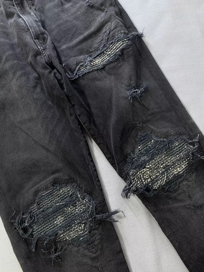 Amiri AMIRI Casual Denim Jeans with Floral Patchwork-2506 Size US 36 / EU 52 - 6 Thumbnail