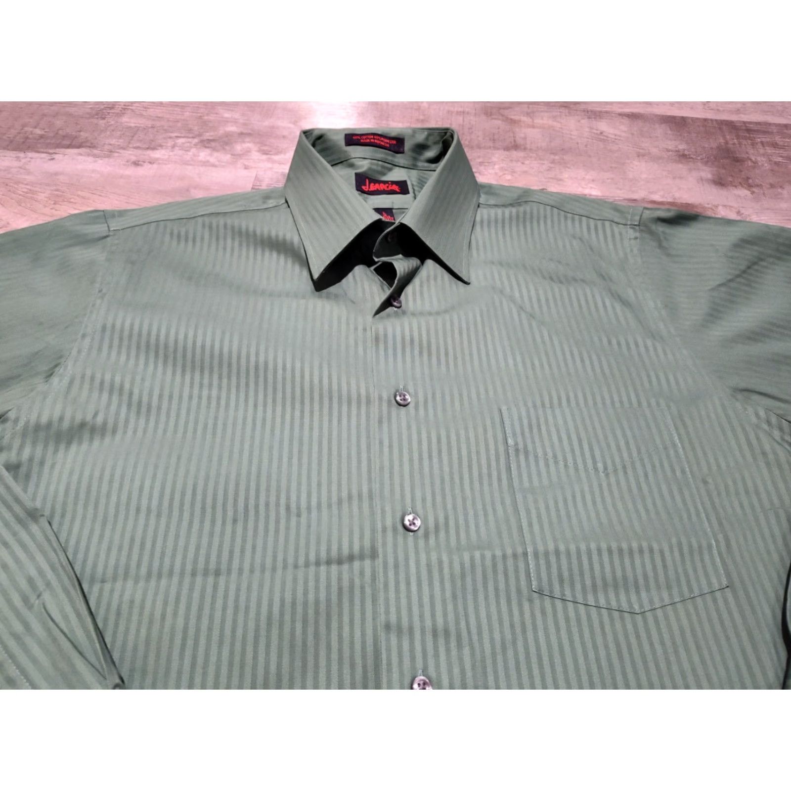 Vintage VINTAGE Jerry Garcia Shirt Mens Long Sleeve Button-Up Green Striped Casual 90s Mens Size US L / EU 52-54 / 3 - 5 Thumbnail