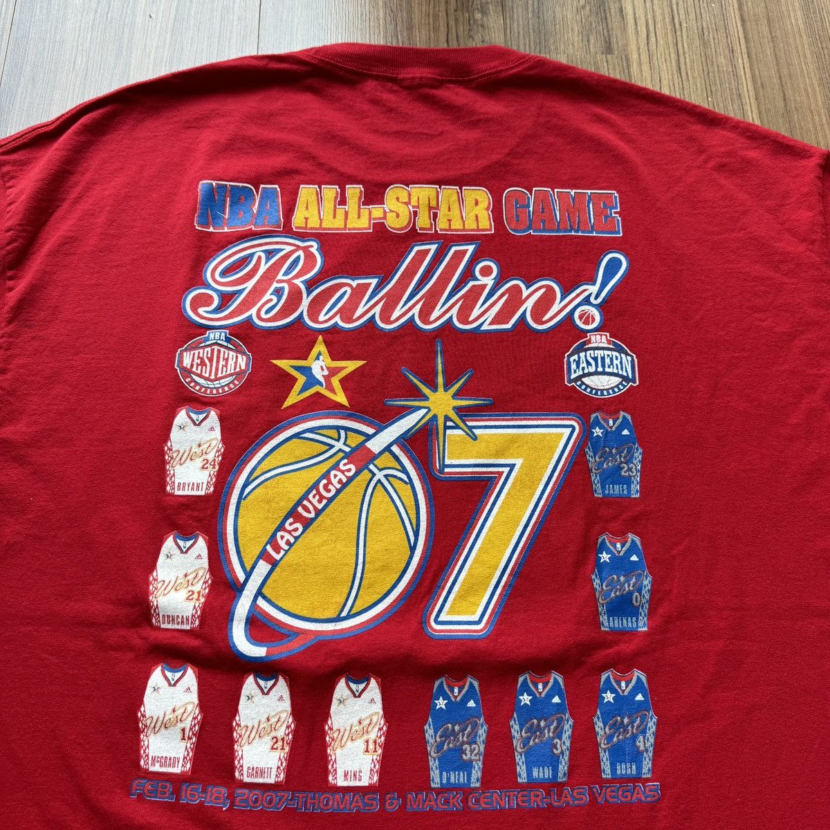 2007 NBA All Star Game Weekend Las Vegas ASG Basketball online Tee size XL VINTAGE