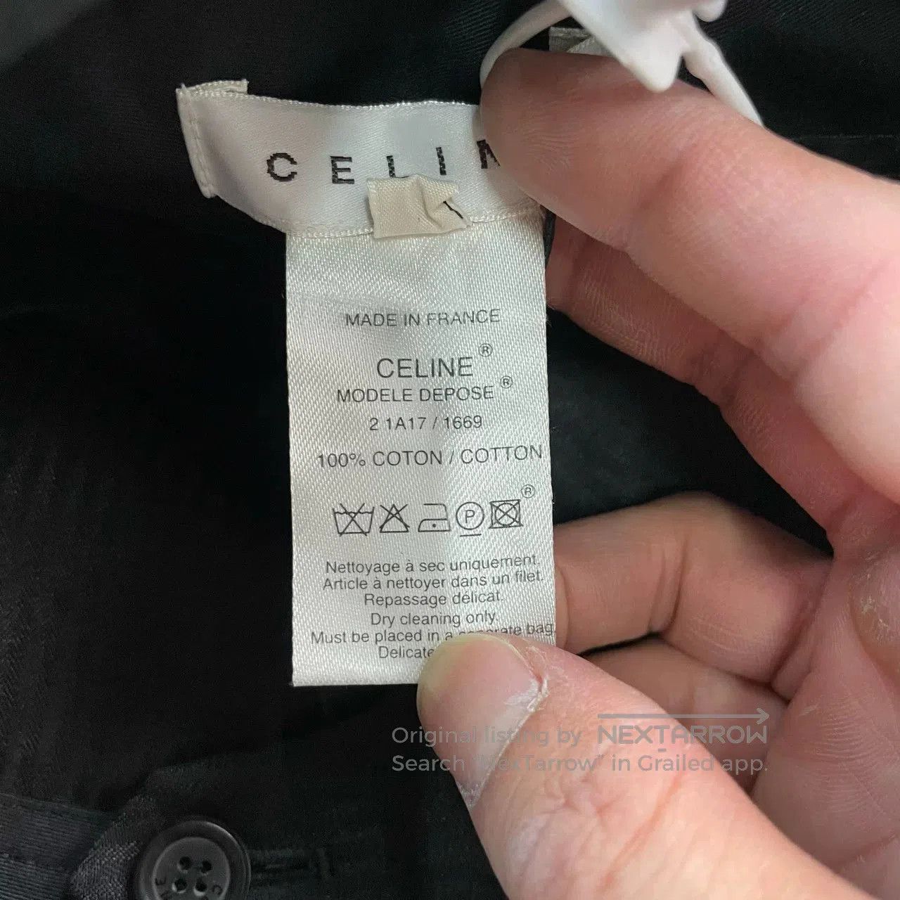 Celine CELINE Navy Blue Cropped Trousers. Size 35" - 3 Thumbnail