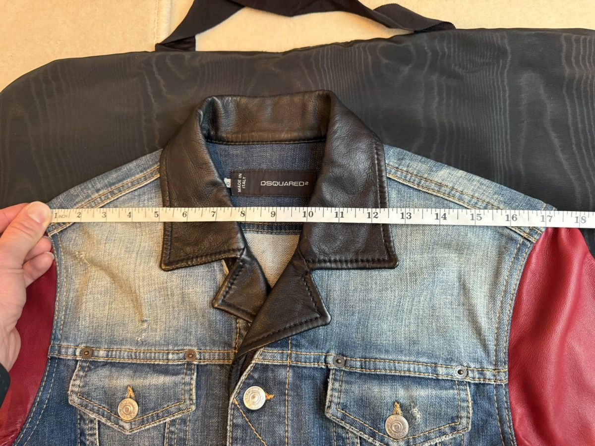 Dsquared2 SS14 Dsquared2 leather sleeve denim jacket collar 50 Grail Size US M / EU 48-50 / 2 - 7 Thumbnail