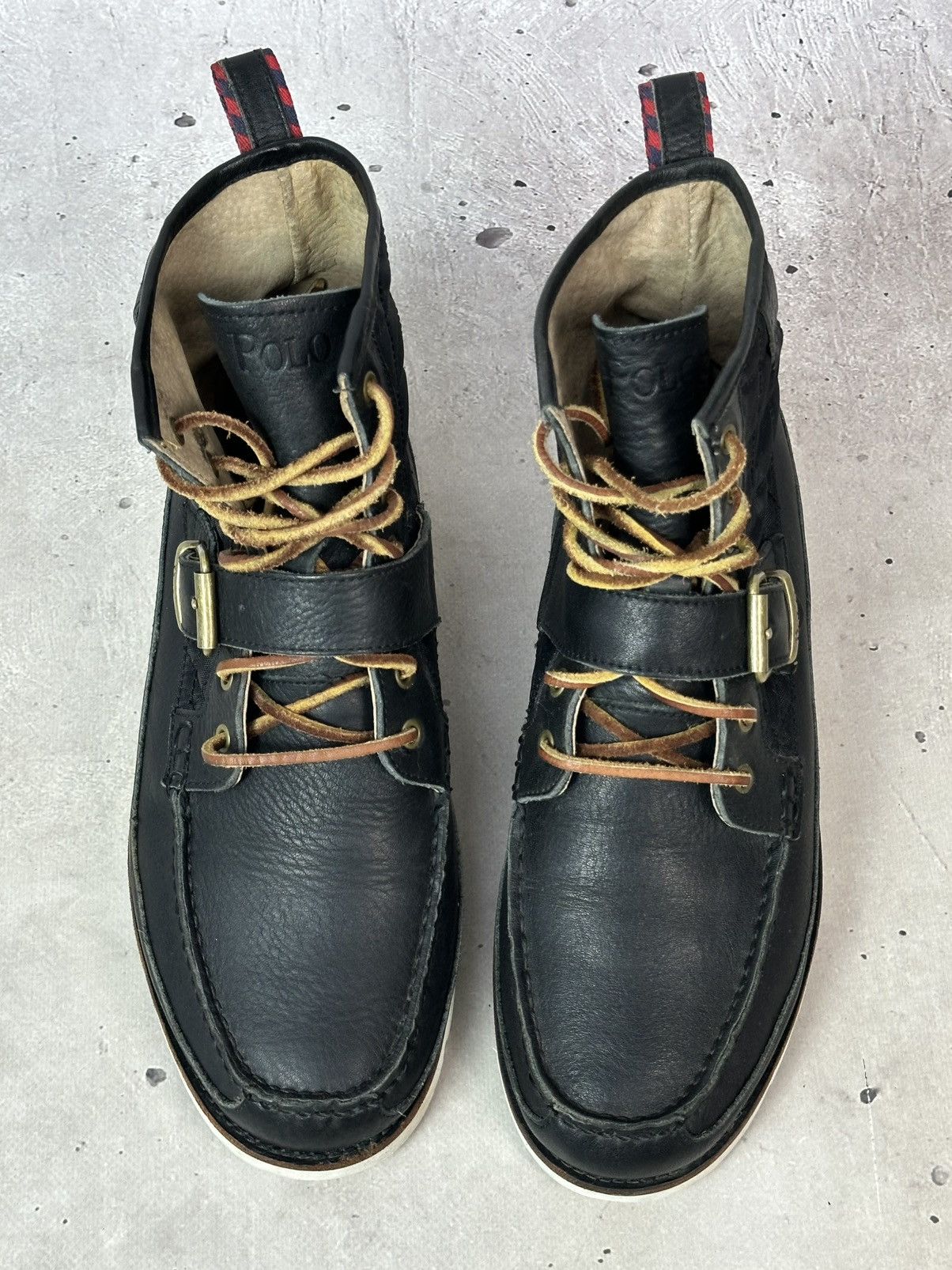 Ralph Lauren Vintage Polo Ralph Laurent Saddle Worth Buckle Leather Boots Size US 9 / EU 42 - 5 Thumbnail