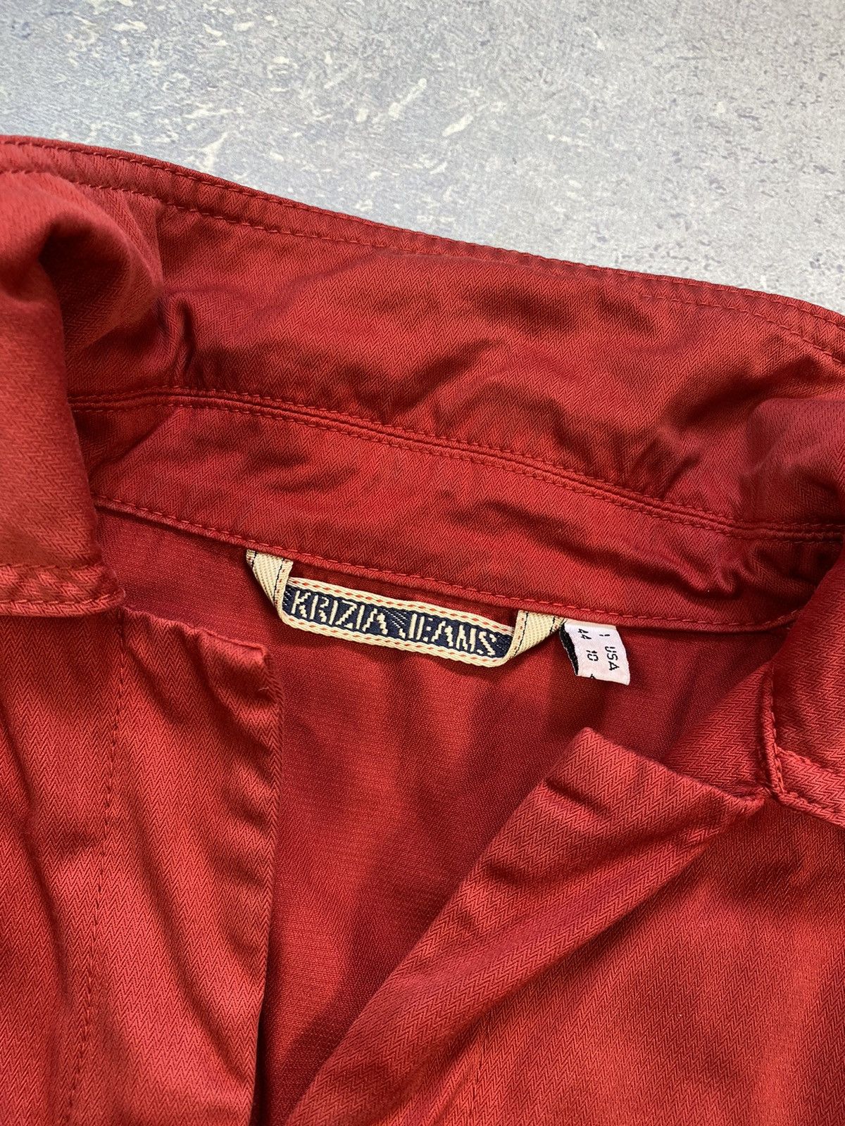 Krizia Krizia Jeans Women’s Red Light Overshot Jacket Size S / US 4 / IT 40 - 9 Thumbnail