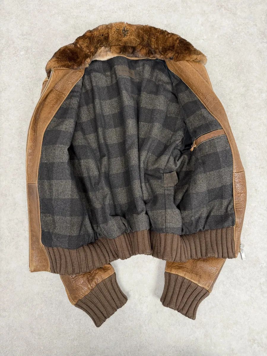 Loewe 2000s Loewe Brown Eroded Grained Premium Leather Bomber Jacket Size US M / EU 48-50 / 2 - 7 Thumbnail