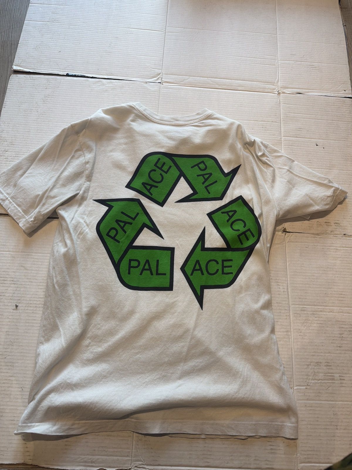 Palace Palace recycle logo t shirt white green Size US M / EU 48-50 / 2 - 2 Thumbnail