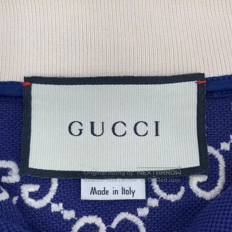 Gucci Gucci Dark blue logo jacquart full print cotton lapel sing Size US XS / EU 42 / 0 - 5 Thumbnail