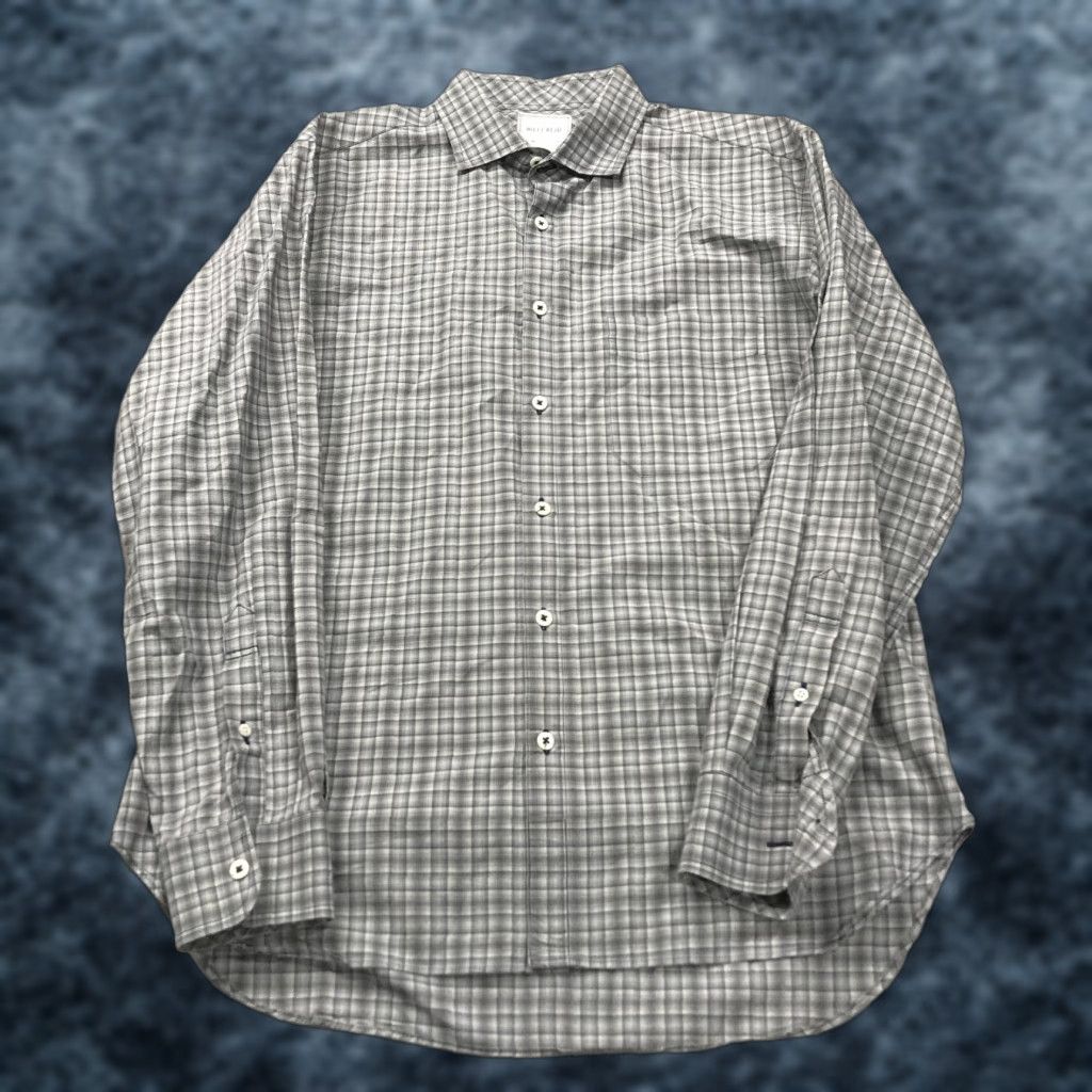Billy Reid Billy Reid Shirt Mens Medium Gray Blue Check Fit 1 Casual Long Sleeve Cotton Button-Up M Mens Size US M / EU 48-50 / 2 - 1 Thumbnail