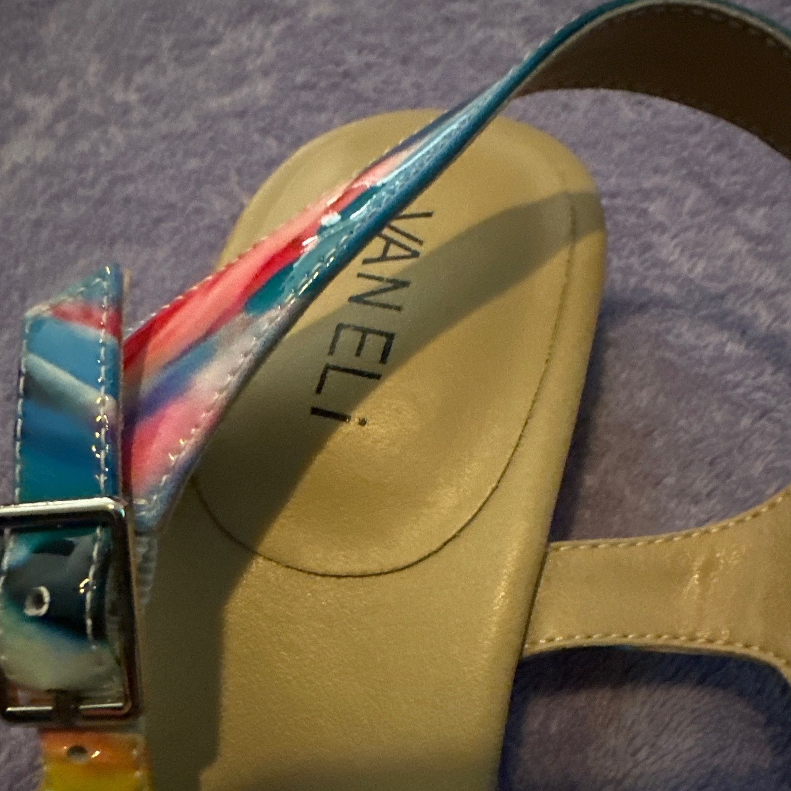 VANELI VANELI Multicolor Watercolor Sandal Sz 9N (Fits me like 8.5) Size US 9 / IT 39 - 3 Thumbnail