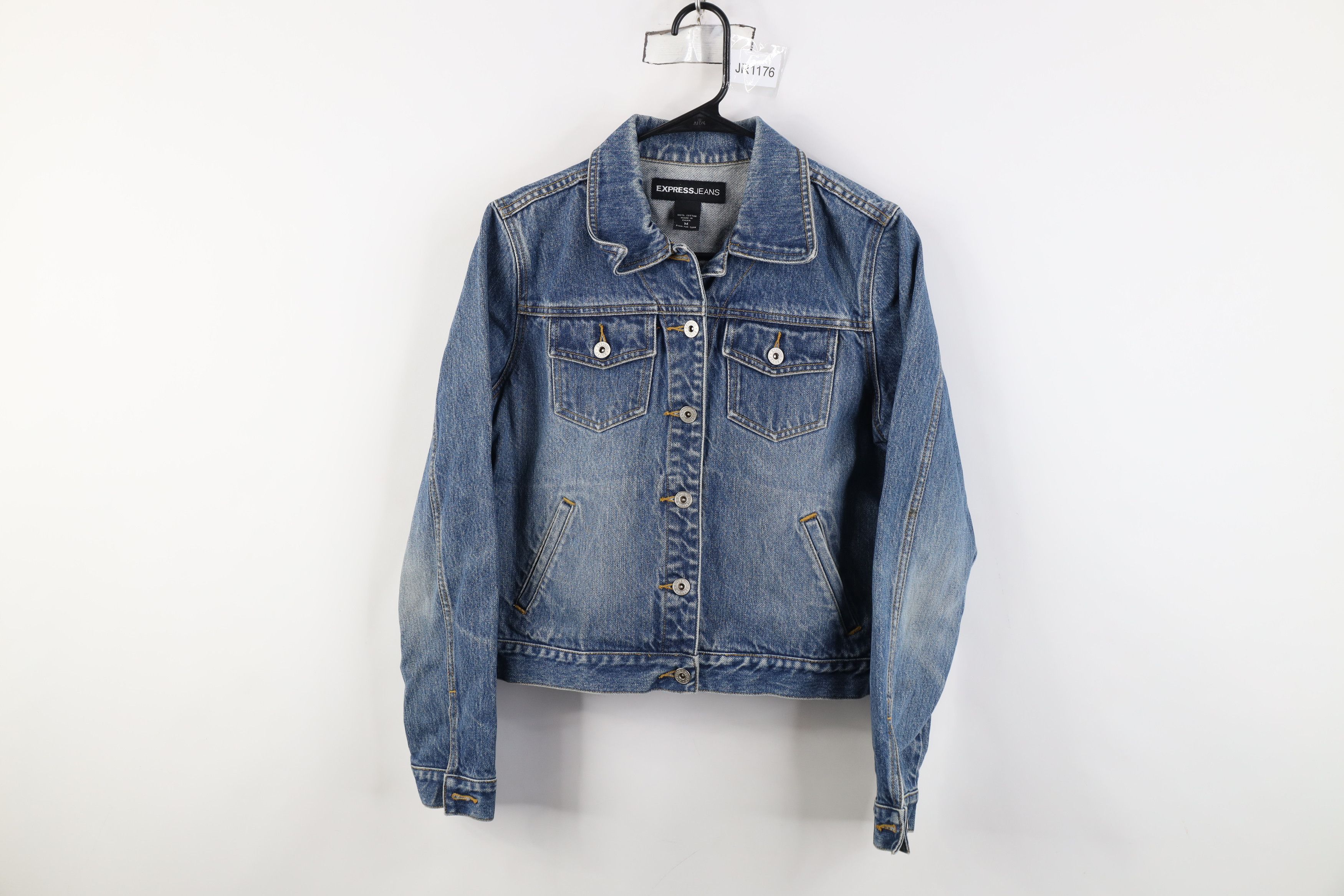 Express Vintage Y2K Express Babydoll Cropped Denim Trucker Jacket Size M / US 6-8 / IT 42-44 - 1 Thumbnail