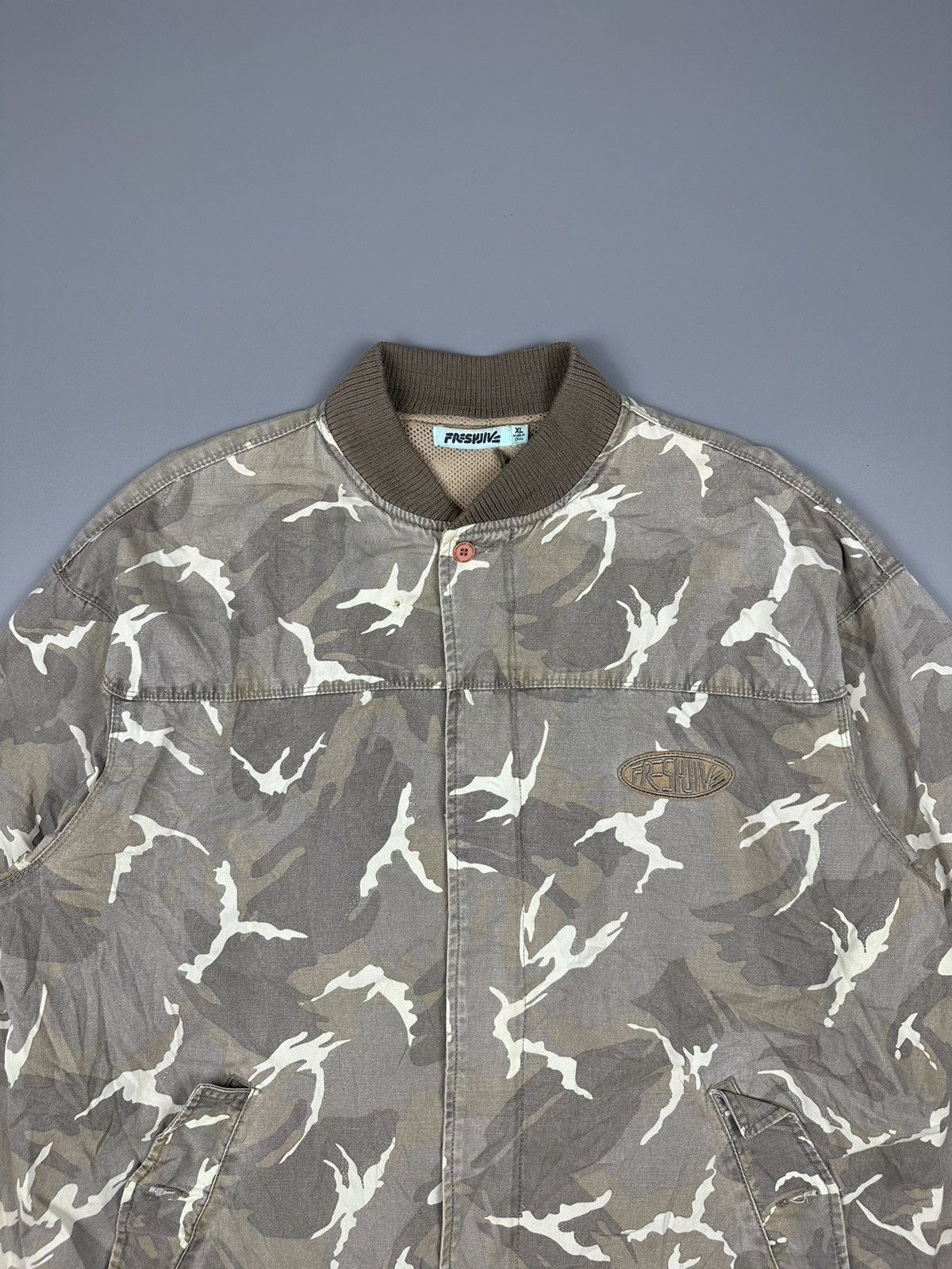 Freshjive Sick Vintage Freshjive Camoflage Bomber Jacket Size US XL / EU 56 / 4 - 4 Thumbnail