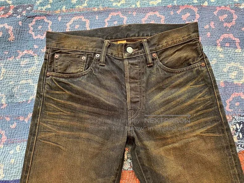 RRL Ralph Lauren RRL Ralph Lauren Yellow mud, washed, distressed jeans Size US 32 / EU 48 - 3 Thumbnail