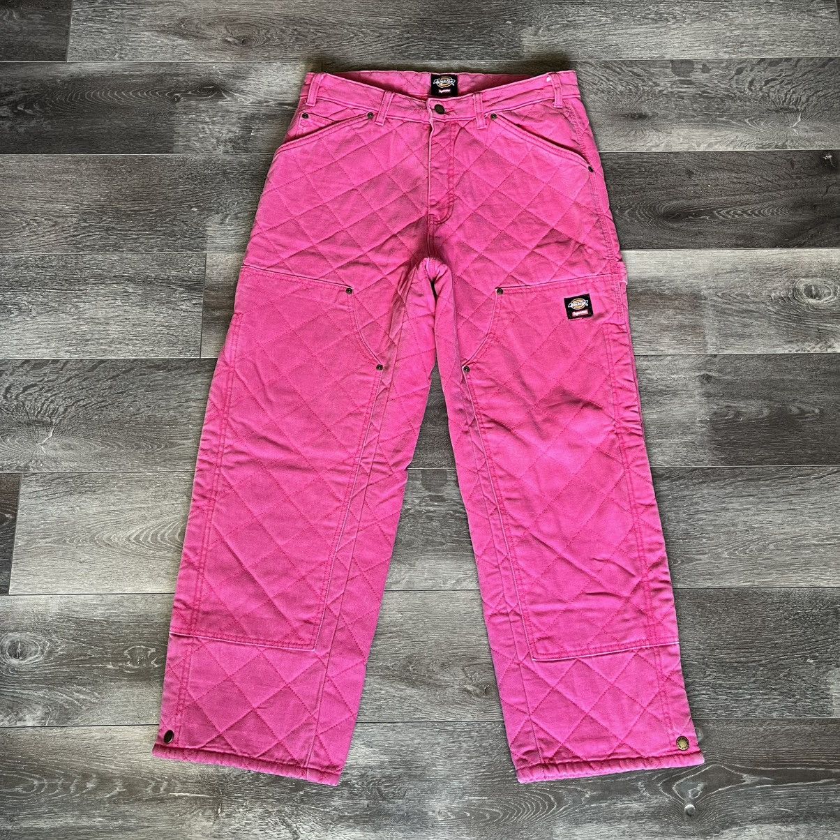 Dickies × Supreme Supreme x Dickies Quilted Double Knee Painter Pant Pink FW21 Size US 32 / EU 48 - 1 Thumbnail