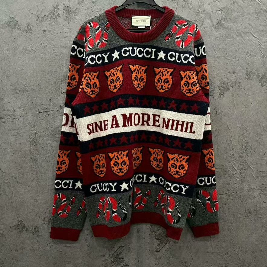 Gucci Gucci Tiger Slogan Intarsia Knit Sweater Size S Size US S / EU 44-46 / 1 - 1 Thumbnail