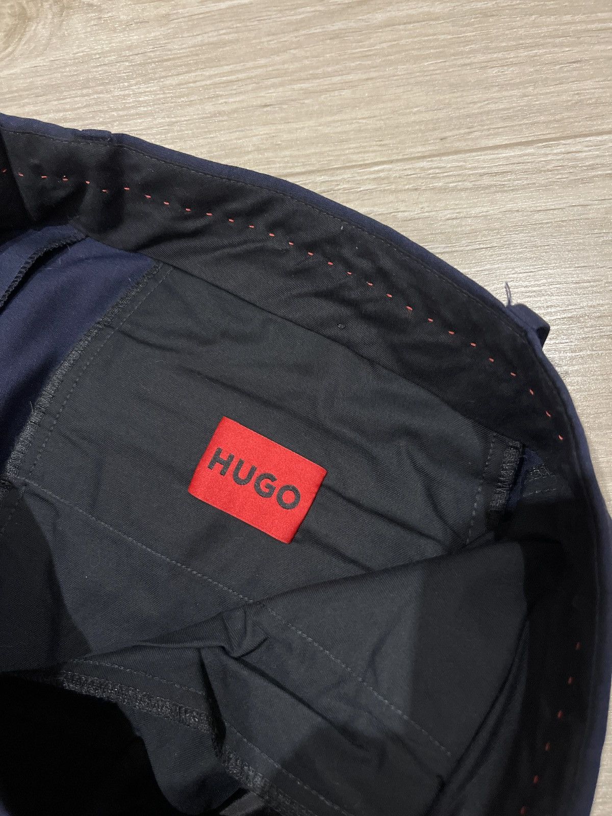 Hugo Boss HUGO BOSS men’s trousers classic wool dark blue pants Size 42L - 11 Thumbnail