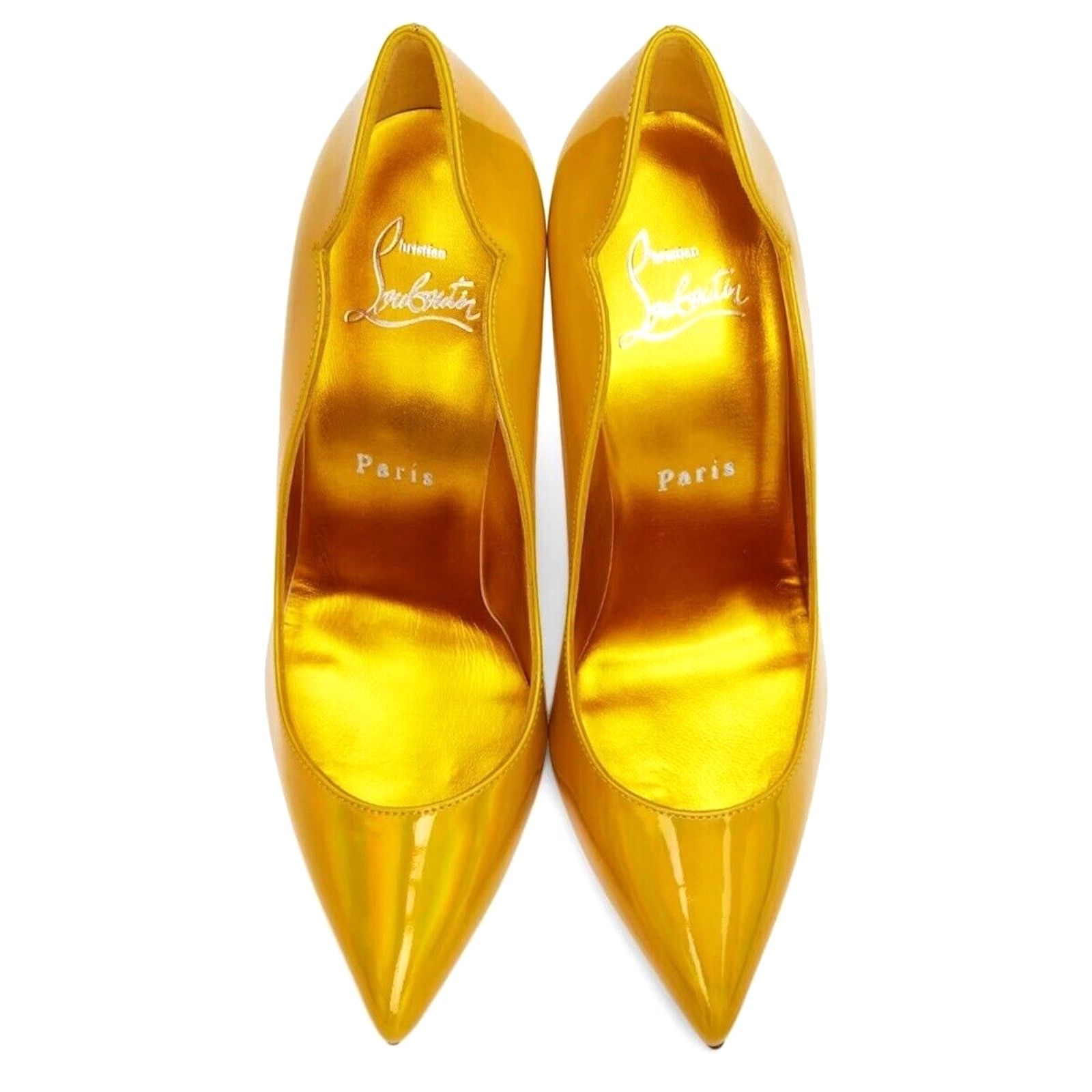 Christian Louboutin Christian Louboutin Hot Chick 100 Patent Yellow Pumps 36 Size US 6 / IT 36 - 5 Thumbnail
