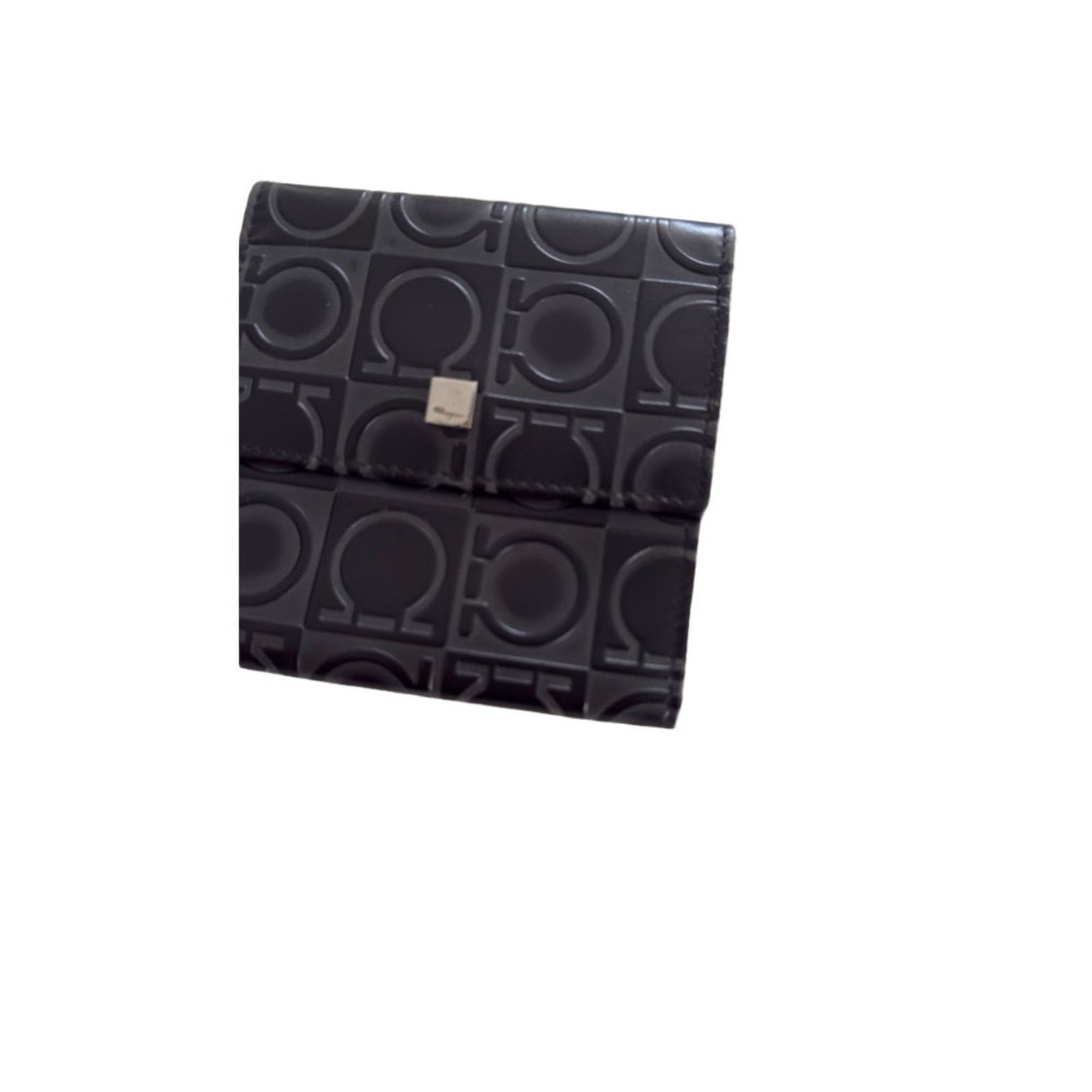 Salvatore Ferragamo Salvatore Ferragamo Black Gancini Embossed Leather Wallet Size ONE SIZE - 6 Thumbnail