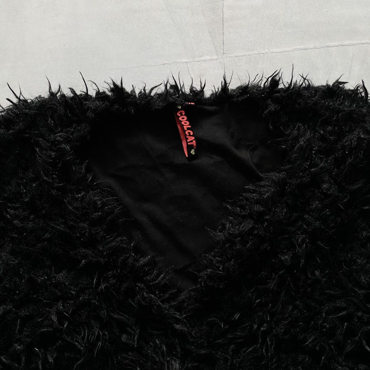 If Six Was Nine × Le Grande Bleu (L.G.B.) Crazy Opium Fuzzy Cropped Knit Cardigan Y2K Jacket Size M / US 6-8 / IT 42-44 - 3 Thumbnail