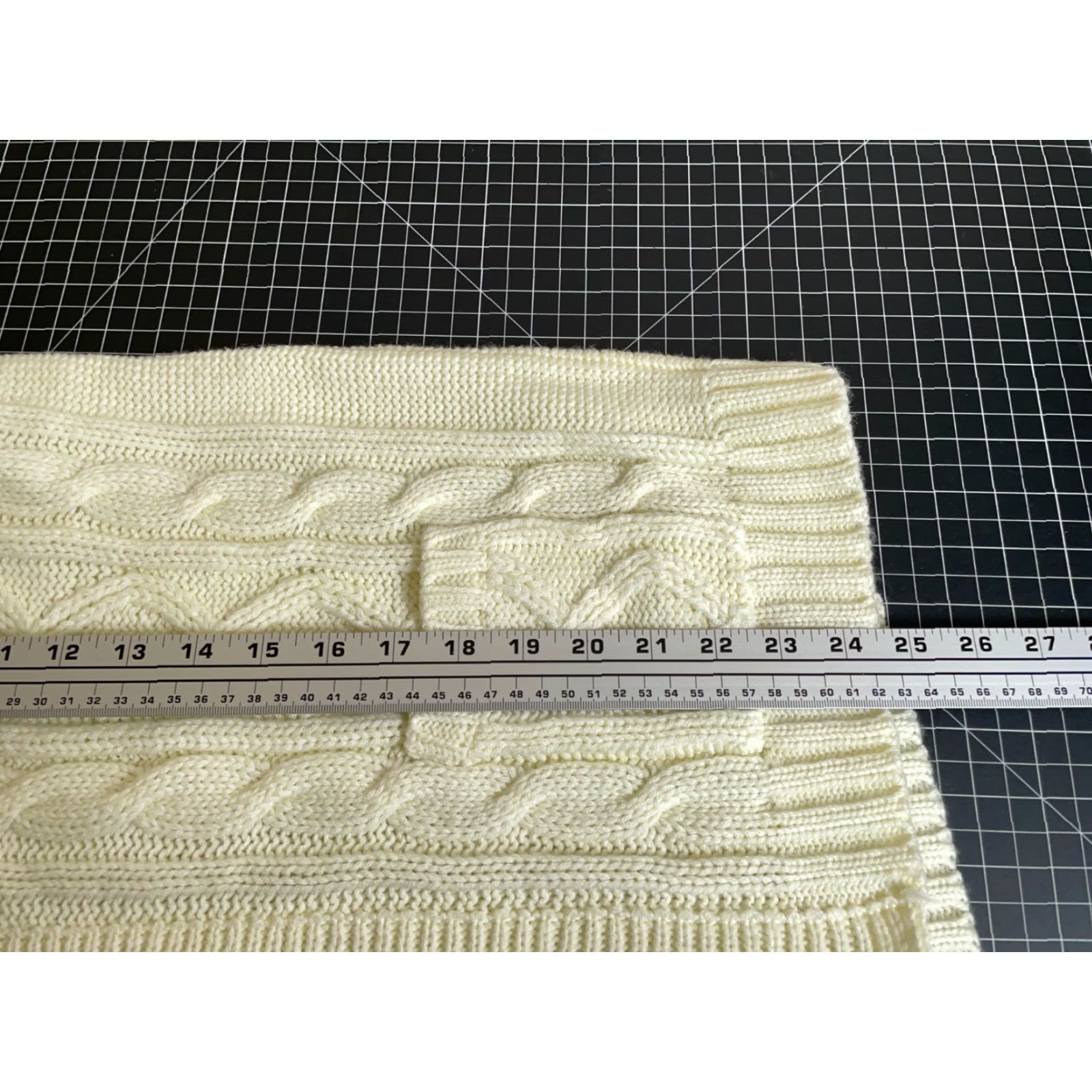 Sears VINTAGE Sears Men's Cable Knit Cardigan Sweater Adult XL Ivory 70s Casual Fall Winter Size US XL / EU 56 / 4 - 6 Thumbnail